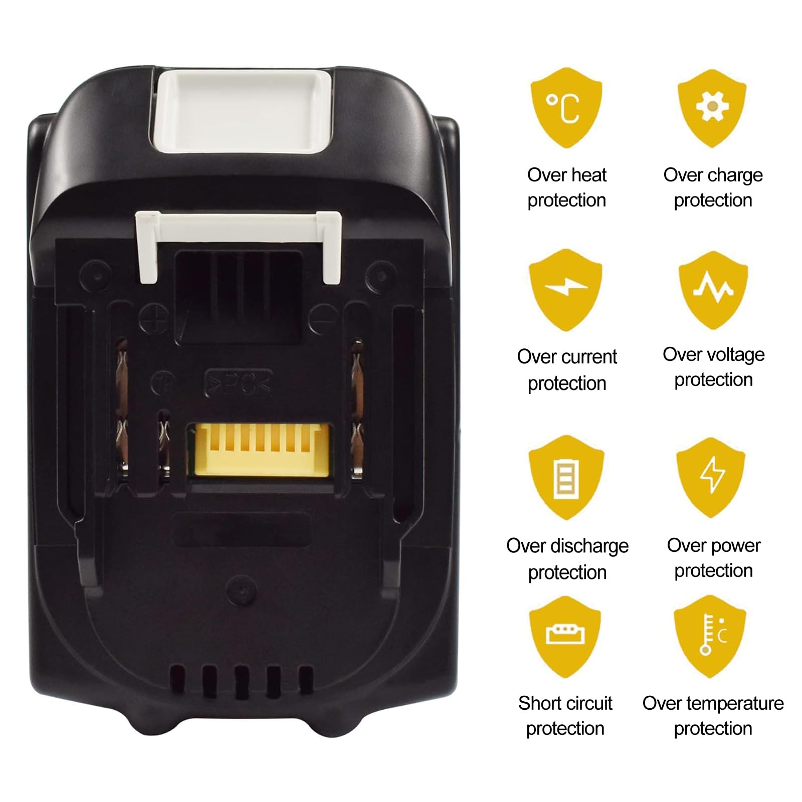 CHAUNVEN 9.0Ah Battery Replacement Compatible with Makita 18 Volt